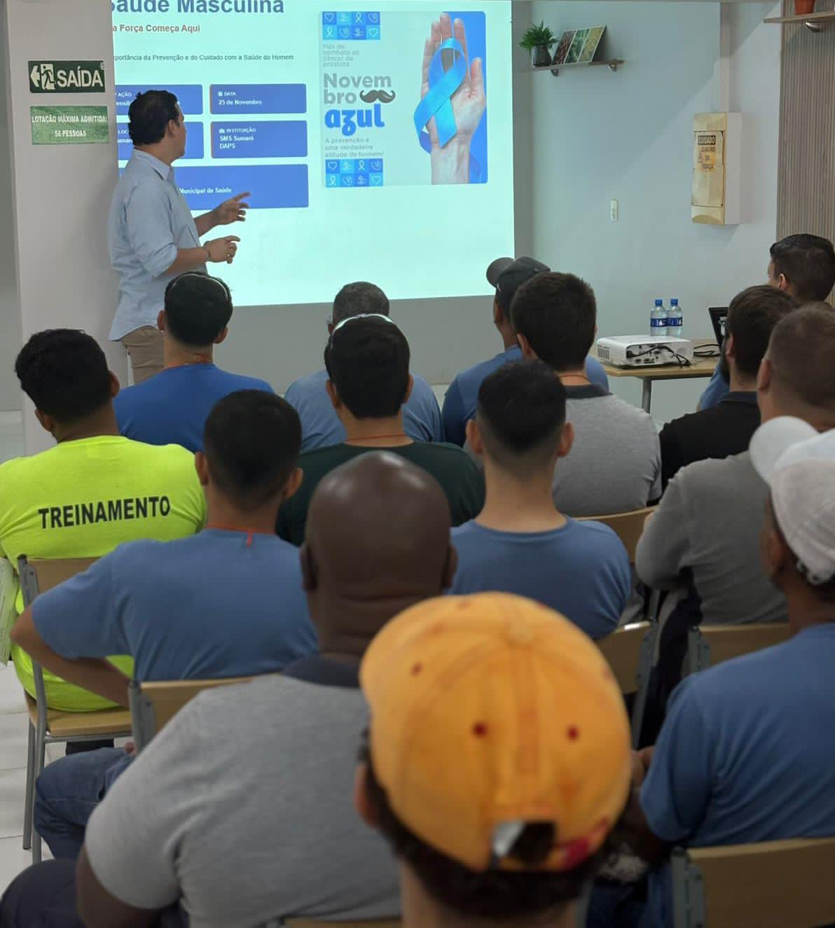 Sumaré reforça ações do Novembro Azul com atividades nos CAPS e palestra na Flyer Indústria Aeronáutica